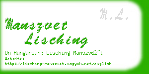 manszvet lisching business card